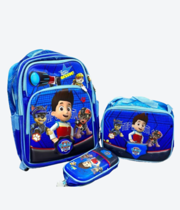 Blue 3Pc Strolling School Bag