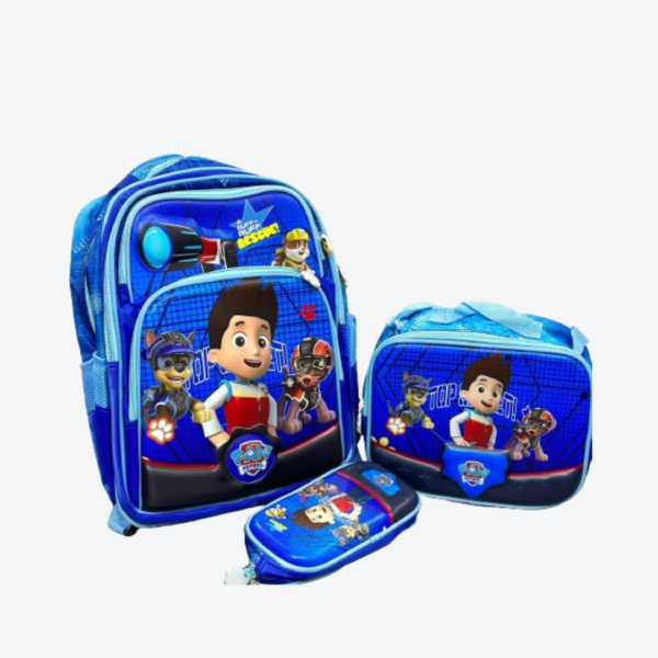 blue 3PC STROLLING SCHOOL BAG