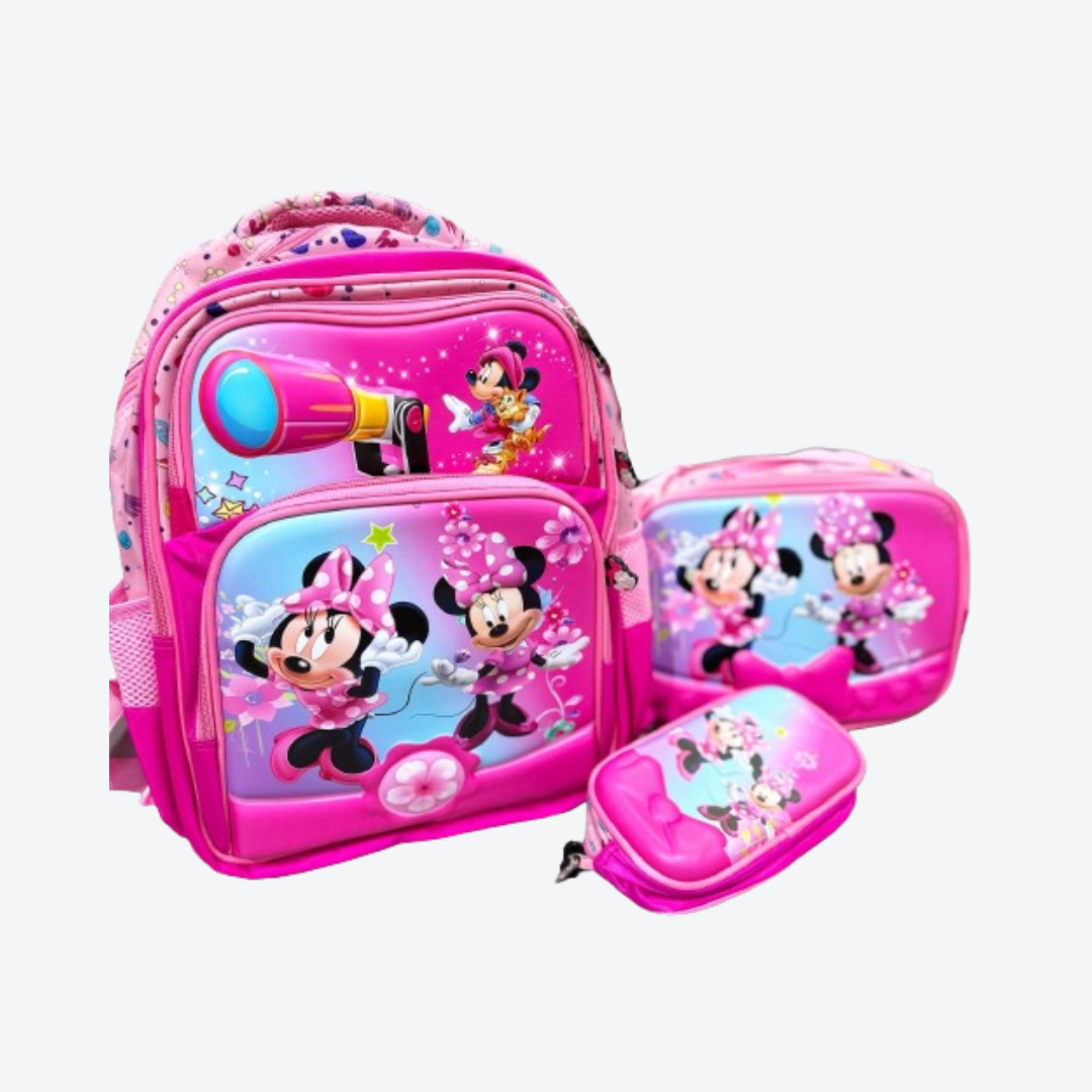 Pink 3Pc Strolling School Bag