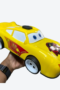 yellow racing car